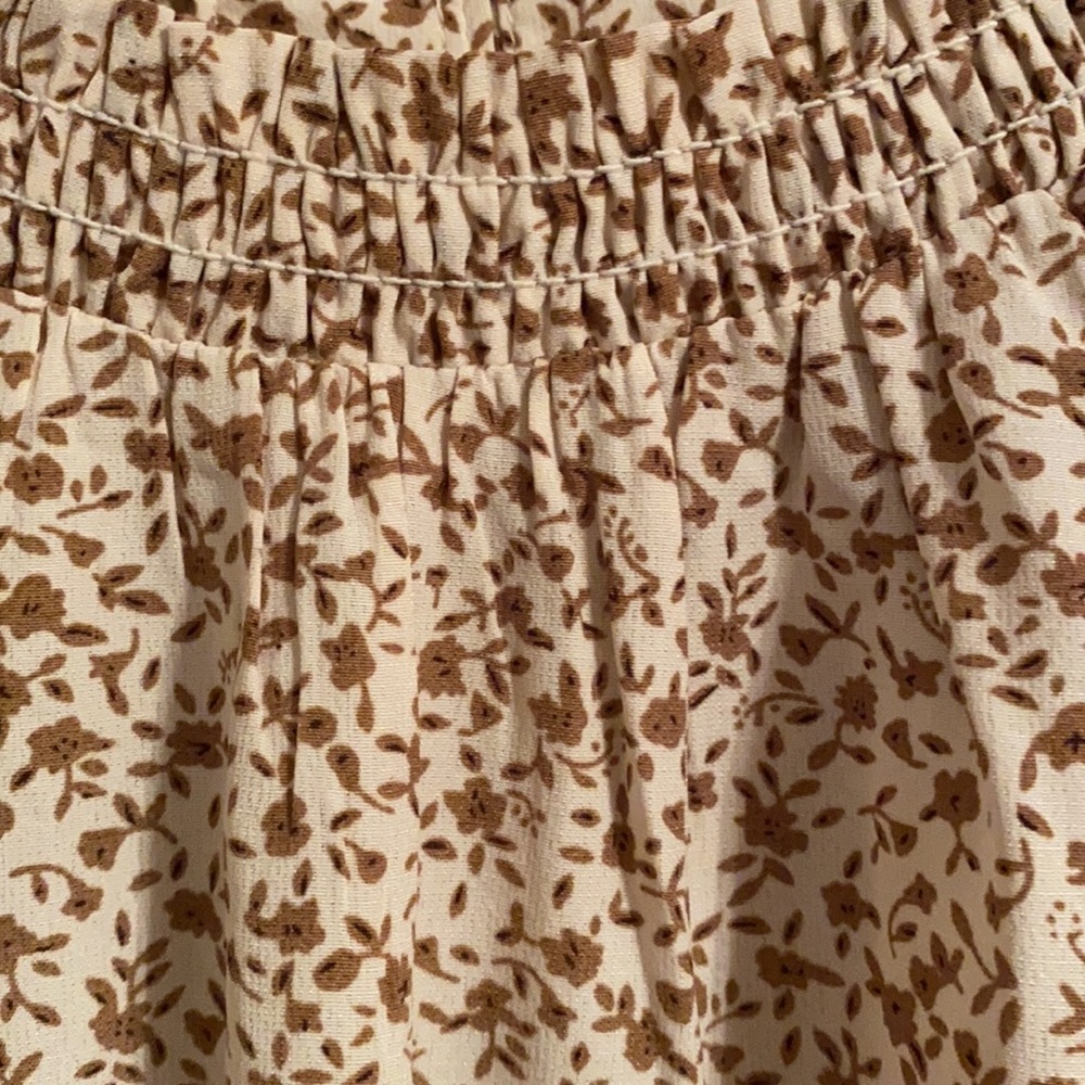 Wishlist Apparel Cream and Black Peplum Button Top - Picture 2 of 9